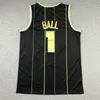 Hornet Lamelo Ball New Basketball Jersey Orlean Chris Paul Larry Johnson Alonzo Mourning MSY Bogues Jerseys Green Yellow Taille S-xxl