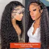 Lace Wigs 40 Inch Curly 13x4 Lace Front Human Hair Wig Brazilian Wigs For Women Deep Wave 13x6 HD Lace Frontal Wig Human Hair Pre Plucked 230529