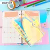 Creative Rainbow Laser Transparent Notebook Diary Cover Glitter Loose Leaf Note Book Planner Clip Office Supplies A5 A6 A7