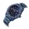 Zegarki na rękę Wodoodporny kalendarz Męski zegarek na rękę Taśma ze stali nierdzewnej Moda Luksusowy Biznes Temperament Kwarcowe Zegarki Na