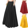 Gonne Casual Elegante A-line Party Beach Faldas Saia Women Maxi Long Primavera ed estate Vita alta Solid Women Loose Jupe