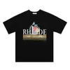 23SS Summer Rhude T shirt mężczyzna projektant T Shirt Rhude koszule męskie damskie koszulki z krótkim rękawem Top sprzedam luksusowe męskie ubrania hip-hopowe usa rozmiar S-2XL