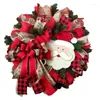 Decorative Flowers Free Ship Christmas Door Wreath Santa Claus Artificial Garland Wreaths For Decoration Couronne De Noel Porte