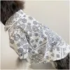 Chien Vêtements Mignon Pet Robe Chemise Vêtements Rose Fl Lettre Animaux T-shirts En Plein Air Bichon Bldog Chiens Vêtements Drop Delivery Maison Jardin Su Dhsu1