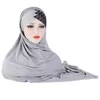 Vêtements ethniques 1PC femmes paillettes Hijab une pièce foulard Wrap musulman châles islamique couverture écharpe écharpes pour dames