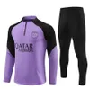 Parigi Tracksuit 2023 2024 Mbappe Kids and Men 22 23 24 Psgs Allenamento per l'allenamento a manica lunga Kit calcio di calcio uniforme Chandal Adult Boys Fan Player versione 10/2xl