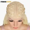 Nxy Synthetische Spitzeperücke 40 Zoll Blonde Tiefe Welle Perücken Für Frauen Lange Weiße Perücke 613 Spitze Perücke Cosplay Perücken 230524