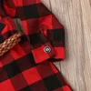 Girl Dresses Baby Girls Red Plaid Shirt Dress With Belt Long Sleeve 0-5T Toddler Kids Children Spring Fall Casual Outfits 2023