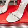 Women Sandals Margot Crystal Sandal 105 مصمم أحذية شهيرة مصممة فاخرة شرائح الحفلات المسائية أحذية عالية الكعب مصمم الكعب RC Cleo Sandal Heels Strap Sandal