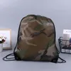 Sacos de armazenamento 30 pçs/lote multifuncional camuflado saco de viagem sólido roupas infantis escola cordão mochilas esportivas nadar