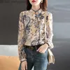 Polos pour femmes Printemps et automne Impression à manches longues Unique Tendance chinoise Bouton Top 2023 Nouveau Top pour femmes T-shirt assorti complet Z230713