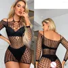 Robes décontractées mode Y2K plage porter robe moulante Sexy maille voir à travers Lingerie Costume érotique résille transparente chemise de nuit