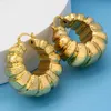 Boucles d'oreilles créoles pour femmes Cuivre Plaqué Or 24K Bijoux Accessoire Africain Dubaï Or Big Bold Boucles D'oreilles Pour La Fête Cadeau De Mariage 230712