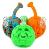 Coloré Fumer Silicone Narguilé Bong Pipes Kit Portable LED Style Citrouille Voyage Bubbler Herb Tabac Filtre Cuillère Bol Huile Rigs Pipe À Eau Porte-Cigarette