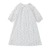 Dziewczyna sukienki dla dzieci letnie kwiatowy nadruk biała bawełniana sukienka Flare Sukienka 3 do 16 lat dziecięcy nastolatka moda 3/4 rękawów