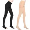 Aktywne spodnie FINDCOOL pończochy uciskowe damskie 15-21mmHg rajstopy do jogi z wystającym palcem na żylaki
