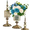 Vases Vintage Glass Vase Storage Jar Table Top Ornament With Cover Flower Arrangement Accessories Decoration