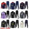 Paris Tracksuit 2023 2024 Mbappe Kids and Men 22 23 24 PSGS Trainingspak Lange mouw voetbalvoetbal Jersey Kit Uniform Chandal volwassen jongens Fan Player versie 10/2xl