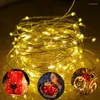 Cordes à piles fil de cuivre lampe fée lumière guirlande cour LED éclairage noël fête de mariage décoration extérieure