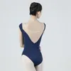 Scenkläder Högkvalitativ matt nylon Spandex Dam Flickor Kortärmad Balett Vuxen Dansdräkter