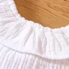 Ensembles de vêtements pour tout-petits bébés filles tenues ensemble haut sans manches de couleur unie et jupe à bretelles fille tenues à manches courtes idées de chambre