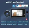 Doorbells Tuya Smart WiFi Video DoorBell 1080P Eye Peephole Camera 5000mAh 3MP Audio Intercom 4 3 PIR Infrared Alexa Call Door Viewer 230712