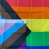 Bannière Drapeaux Aerlxemrbrae Rainbow Flag 150X90CM Bannière 100D Polyester oeillets lgbt Gay arc-en-ciel Progress Pride flag 230712