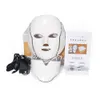 Dispositivi per la cura del viso 7 colori P on Therapy Led Mask Ringiovanimento della pelle Stringere l'acne antirughe Collo coreano Beauty Spa Instrument 230714