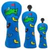 Other Golf Products Golf Club Headcover Set Birds Design Driver Covers Fairway Wood Cover Hybrid Cover Leather Golf Wood Covers 230712