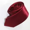 Saten polyester ipek kravat kravat boyun bağları erkekler kadınlar bordo sıska düz renk düz 20 renk 5cmx145cm3090