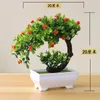 Fleurs décoratives plusieurs Styles plantes artificielles en pot pin petit faux ornements pour bureau maison jardin décor