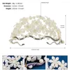 Headpieces Barock Pearl Flower Headband Fashion Hårtillbehör Kvinnor Trend High-End Bridal Wide Hairband Hoop Headwear