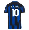 S-4XL 23 24 Lautaro Final Soccer Jerseys Thuram Kids Kit Maillot de Dzeko Barella 2023 Maglie Football Shirt 115 Year Gagliardini Kvaratskhelia inters im milans