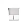 Vases Table Plante Pot De Fleur Transparent Automatique Absorption D'eau Carré Pot De Fleurs Conteneur Ornements Décor Pour La Maison