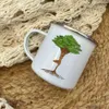 Muggar Zen Yoga Tree of Life Camping Emalj Mug - Spiritual Forest Campfire Mug - Nature Camping Coffee Cup Travel Mug - Camper Gift R230713