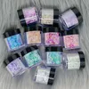 Poudres Acryliques Liquides 12Jar Nail Caméléon Paillettes Laser 3 en 1 Flocons Holographiques Paillette Galaxy Mixte Poudre Miroir Coloré BZYUU 230712