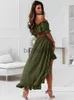 Women's Two Piece Pants Dome Cameras Ruffles Summer Dress Set Two Piece Off Shoulder Slash Neck Short Sleeve Crop Top Irregular Long Skirt Set J230713