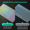 Combos clavier souris pour tablette Android Windows sans fil Bluetooth compatible arc-en-ciel rétro-éclairé iPad téléphone 230712