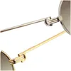 Gafas de sol al por mayor más grande 1186111 Metal exquisito tanto para hombres como para mujeres Gafas adumbrales Uv40 Tamaño de lente55-22-140Mm Sier 18K Gold Fram Dhgaq