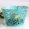 Geschenkverpakking 24 STKS Lace Laser Cut Cupcake Wrapper Liner Gift Box Moon Cake/Cupcake Verpakking Wedding Party Candy Box Container Holder x0713