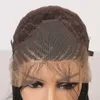 Longue boîte tressée tresses perruque synthétique avant de lacet perruques pour femmes noir résistant à la chaleur fibre cheveux dentelle perruque avec des cheveux de bébé 230524