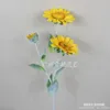 Dekorativa blommor grossist 20st High-Q 3 Head High Simulation Fake 63 cm Sunflower Artificial Silk Flower Home Christmas Wedding