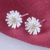 Pendant Necklaces Charm Autumn Chrysanthemum Necklace Cute Simple Flower For Lady Girls Fingure Ring Earring Bracelet Jewelry