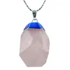 Pendant Necklaces Natural Rock Quartz Rough Crystal Stone Healing Raw Gemstone Charms For Jewelry Making DIY Necklace Accessories
