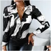 Women'S Blouses Shirts Womens 18 Colors Wholesale Women Fashion Shirt 2021 Lady Long Sleeve Blouse Turn-Down Collar Button Design Dhlen