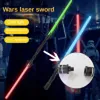 Светодиодные светильники 80см RGB Lightber Laser Toys Toys Sabre 7 Цветов Изменение детей Soundfonts Force FX FX Blaster Jedi Gift 230712