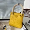 Mini Tote Mulheres Designer Bolsas Bolsa Luxurys Bolsa Avestruz Padrão Totes Alta Qualidade Moda Ombro Bolsas Crossbody 230715 240302