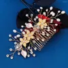 Coiffes Bijoux De Cheveux De Mariage Peals De Cristal Autrichien Peignes Clips De Mode Accessoires À La Main Femmes Ornements De Tête