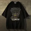 T-shirts pour hommes style américain rétro hiphop pixel dessin animé t-shirt à manches courtes pour hommes et femmes ins été lâche high street couple top y2k 230711