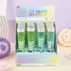 12pcs/lot Test Tube Clear Slime Fake Fake Water Clay for Kident Creative透明または純粋な偽の水ノンスティックハンドストレス緩和スライムおもちゃ2220